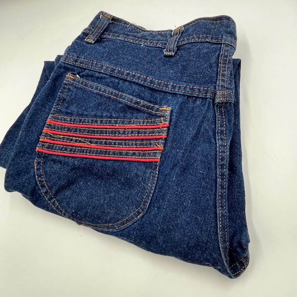 Diamond Double II Other - Vintage Diamond Double U Jeans Dark Wash Red Contrast Stitch Denim 30x31